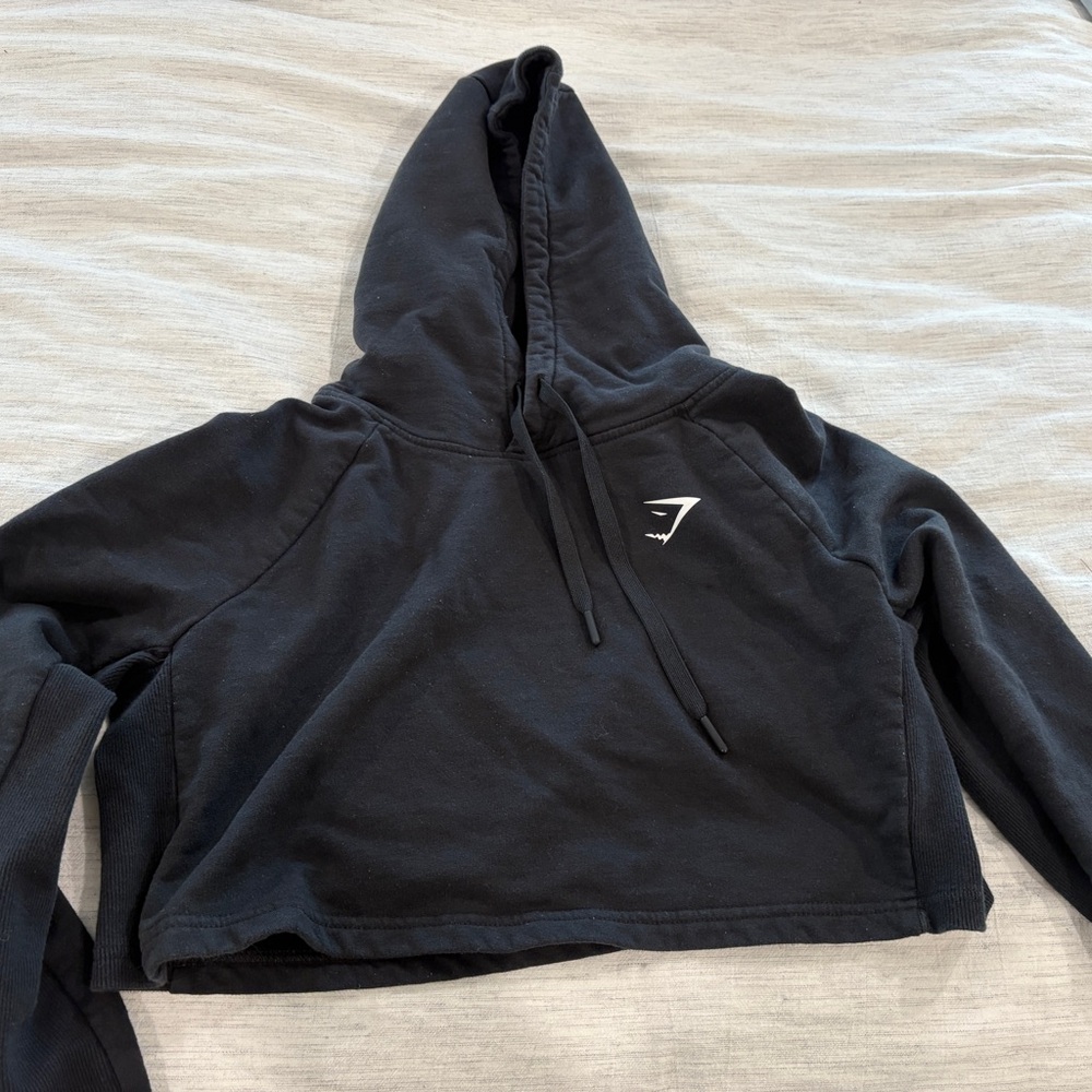 Gymshark Black Crop Hoodie